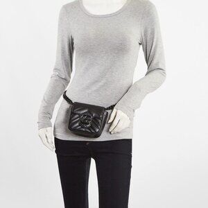 Gucci Black Quilted Leather Marmont Shoulder/Waist Bag